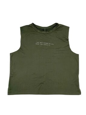 lovers of hYOUmanity Lili Crop Muscle Tank Size Small Best Things Make You Sweat